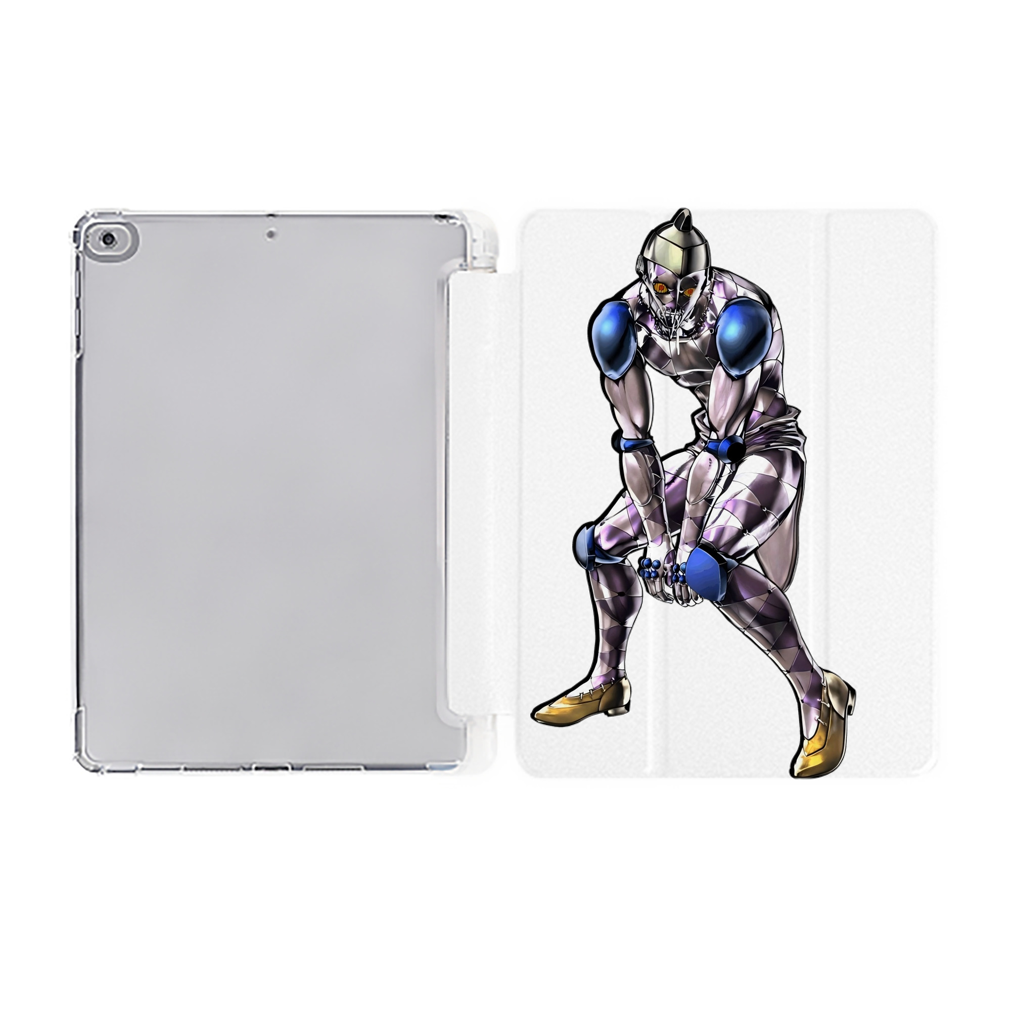 （画像用） ジョジョの奇妙な冒険 JoJo's Bizarre Adventure IPad ケース ペン収納付き 三つ折りスタンド PUレザー×シリコン 対応機種9.5/10.5/10.9インチ